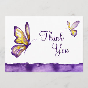 Jaune pourpre de cartes de Merci de papillon