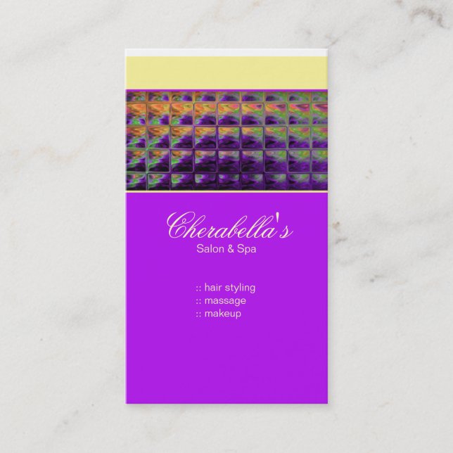 Jaune pourpre de salon coloré moderne de carte de (Devant)