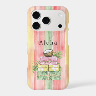 Jaune Rose Menthe Rayures Coco Tropical Floral