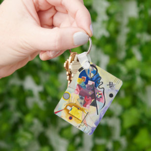 Jaune, Rouge, Bleu by Wassily Kandinsky Keychain