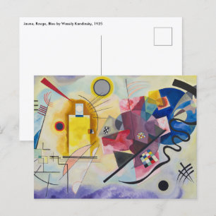 Jaune, Rouge, Bleu by Wassily Kandinsky Postcard