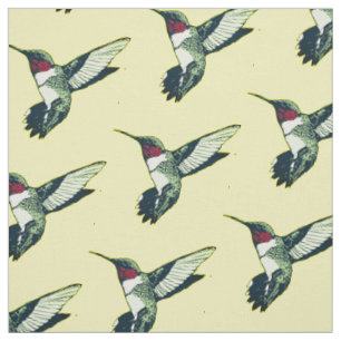 Jaune throated rouge rouge de tissu de colibri