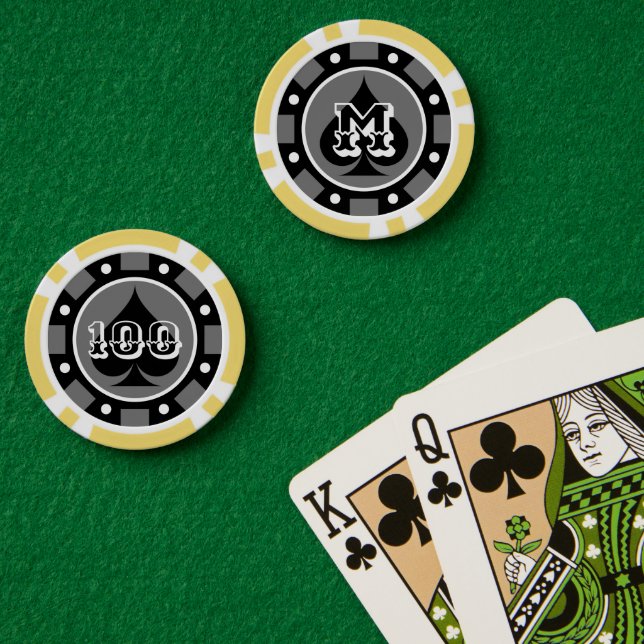 Jaune unique jetons de poker de casino jaune pour  (Table de poker (double))