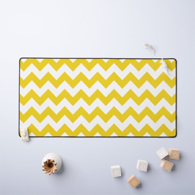 Jaune Zigzag, Jaune Chevron, Motif géométrique (Tableau pour enfants)