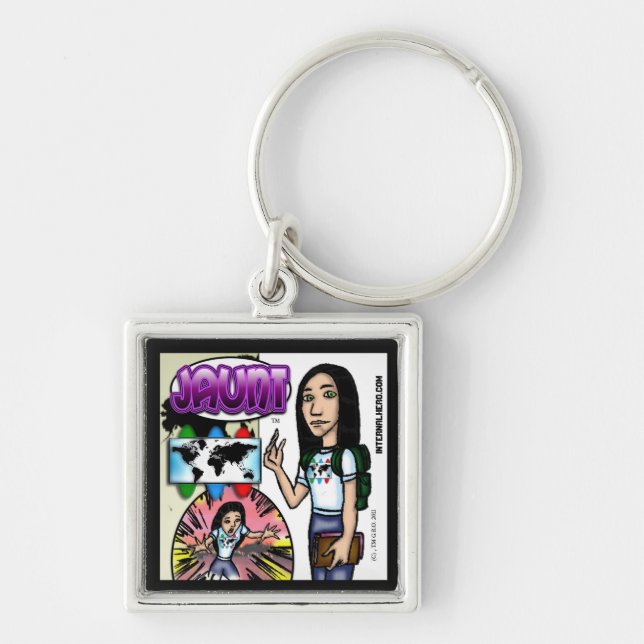 Jaunt Square Keychain Design 2 (Front)