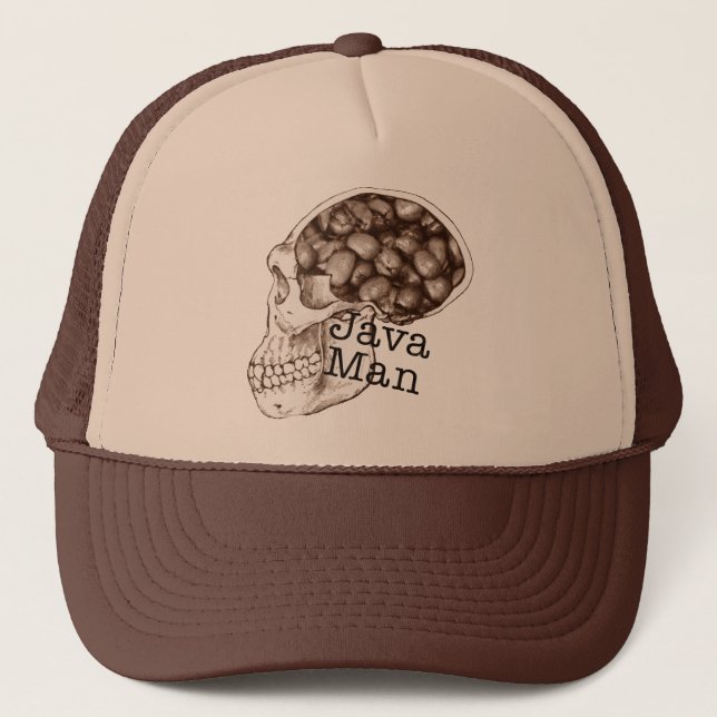 Java Bean Man Trucker Hat (Front)