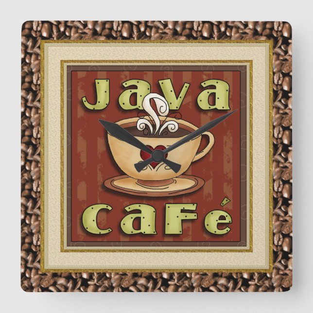 Java Cafe Coffee Clock (Front)
