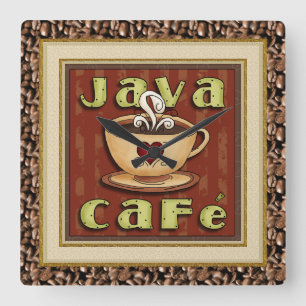 Java Cafe Coffee Clock