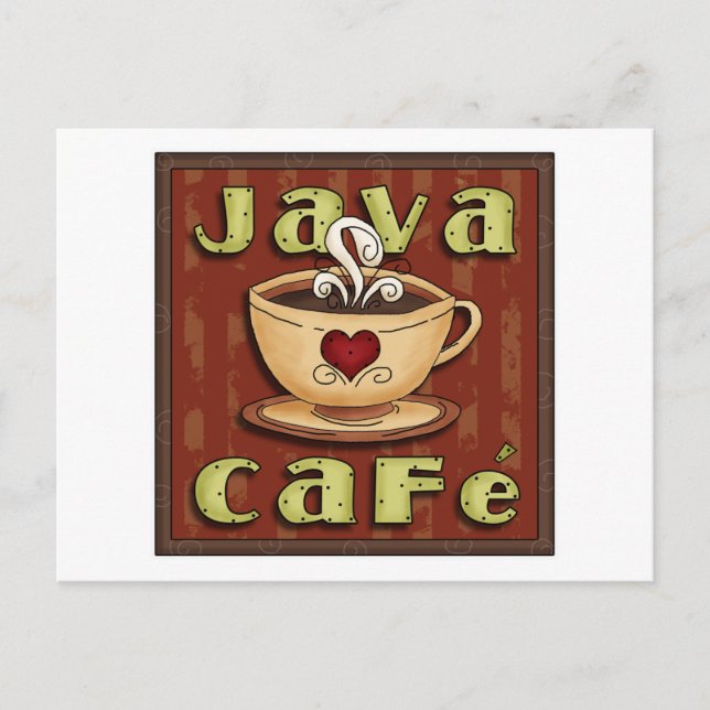 java cafe postcard (Front)
