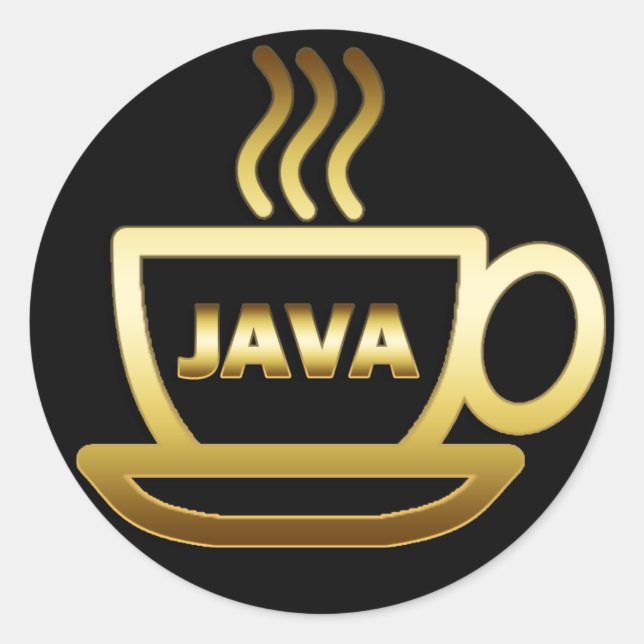 JAVA CLASSIC ROUND STICKER (Front)