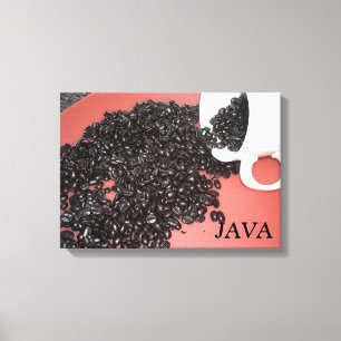 Java Coffee Design Canvas Print