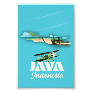 Java indonesia map photo print
