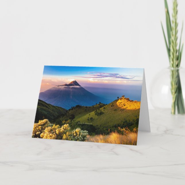 Java, Indonesia, scenic landscape photograph, Card (Front)