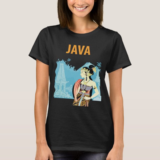Java Indonesia Temple Heritage Travel T-Shirt (Front)