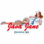 Java Jane Key Chain Photo Sculpture Keychain<br><div class="desc">A Photo Cut out of Java jane made into a very nice key chain</div>