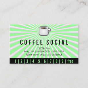 Java Logo Drink Burst Loyalty Card