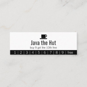 Java Logo Drink Punch Card