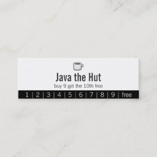 Java Logo Drink Punch Card