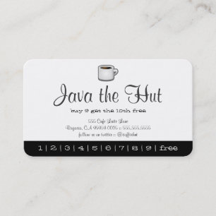 Java Logo Drink Punch Card