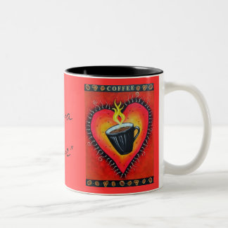 "Java Love" Double Image Two-Tone Coffee Mug