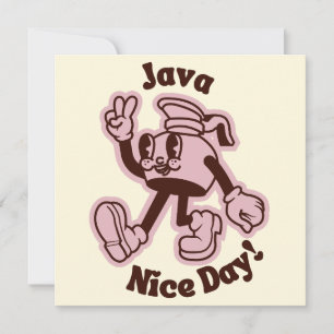 Java Nice Day Coffee Slogan Blank Card