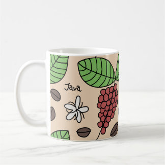 Java Plant Pattern Coffee Mug