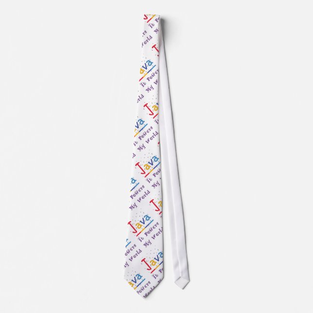 Java powers my world    tie (Front)