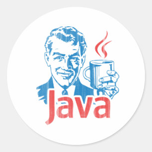 Java Programmer Gift Classic Round Sticker