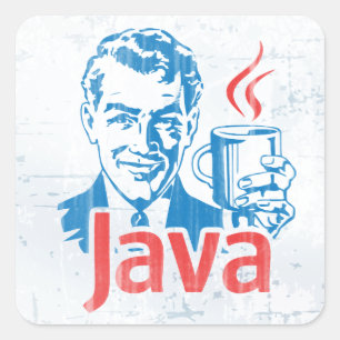 Java Programmer Square Sticker