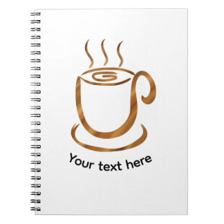 Java Steaming Cup | Wooden Curvy Coffee & Tea Notebook