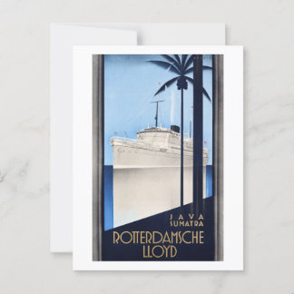 Java Sumatra Rotterdamsche Lloyd Vintage Poster Postcard