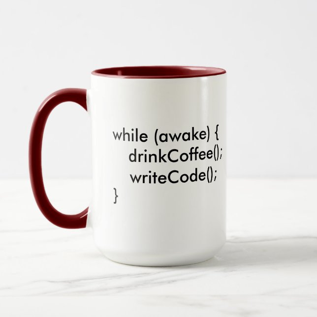 Java tandis que (réveillez-vous) tasse (Gauche)