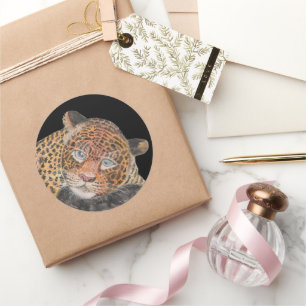java tiger classic round sticker