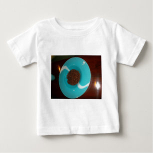 Java Vibes: Coffee Beans and Cyan Blue Bowl Art Baby T-Shirt
