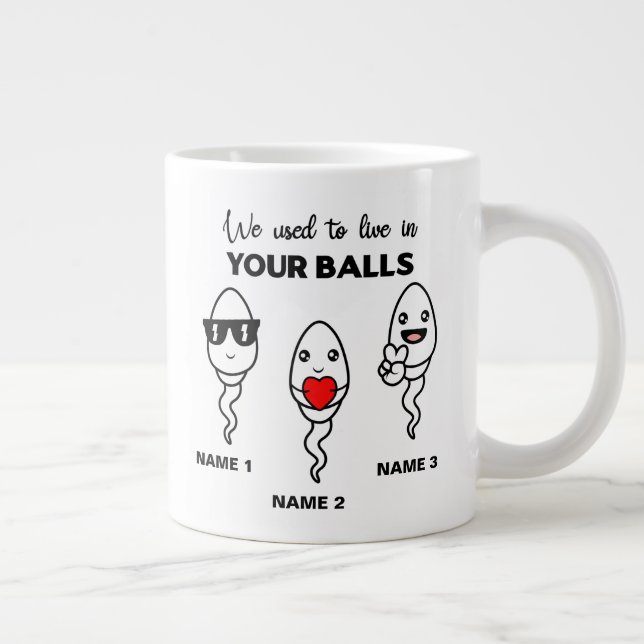 J'Avais L'Habitude De Vivre Dans Vos Boules, Mug D (Droite)
