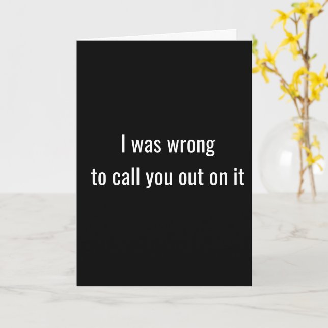 J'Avais Tort, Ma Mauvaise - Carte (Fleur jaune)