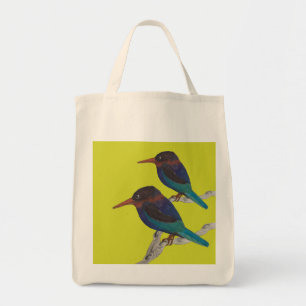 Javan Kingfishers on a Tote Bag