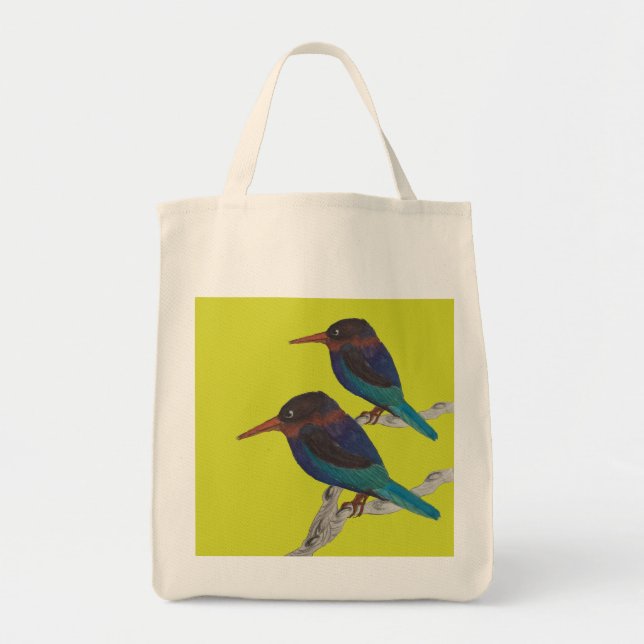 Javan Kingfishers on a Tote Bag (Front)