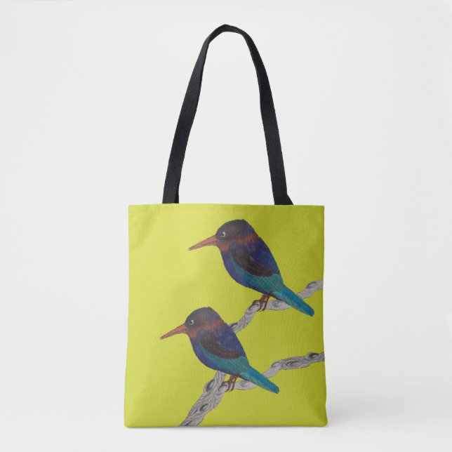 Javan Kingfishers on a Tote Bag (Front)