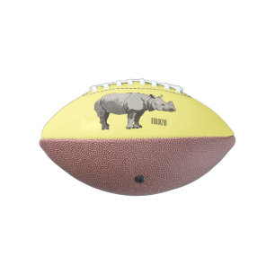 Javan rhinoceros cartoon illustration football