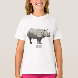 Javan rhinoceros cartoon illustration T-Shirt
