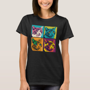 Javanese Cat Pop Illustration Colourful Animal Men T-Shirt