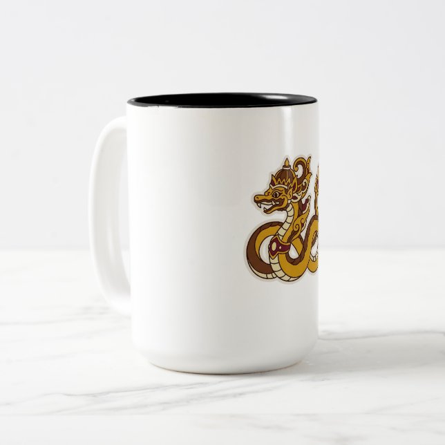Javanese Dragon Two-Tone Coffee Mug (Front Left)