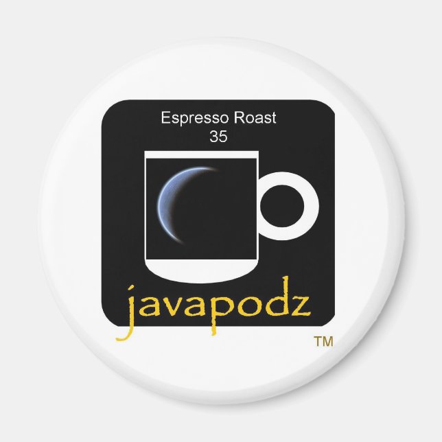 JavaPodz Collectable Espresso Roast Frig Mag Magnet (Front)