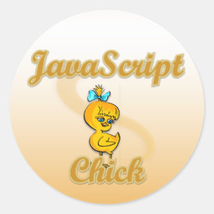 JavaScript Chick Classic Round Sticker