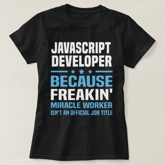 JavaScript Developer T-Shirt (Design Front)
