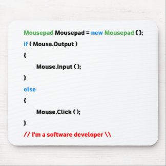 JavaScript Mousepad. Unique(Software Developer) Mouse Pad