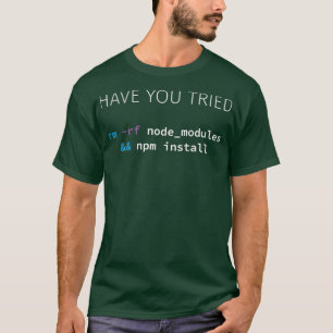 Javascript NodeJS Programmer Developer Software En T-Shirt