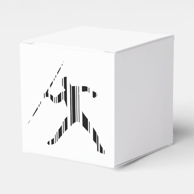JAVELIN BAR CODE Sports Track and Field Pattern Favor Box (Front Side)