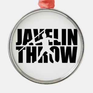 Javelin throw metal ornament